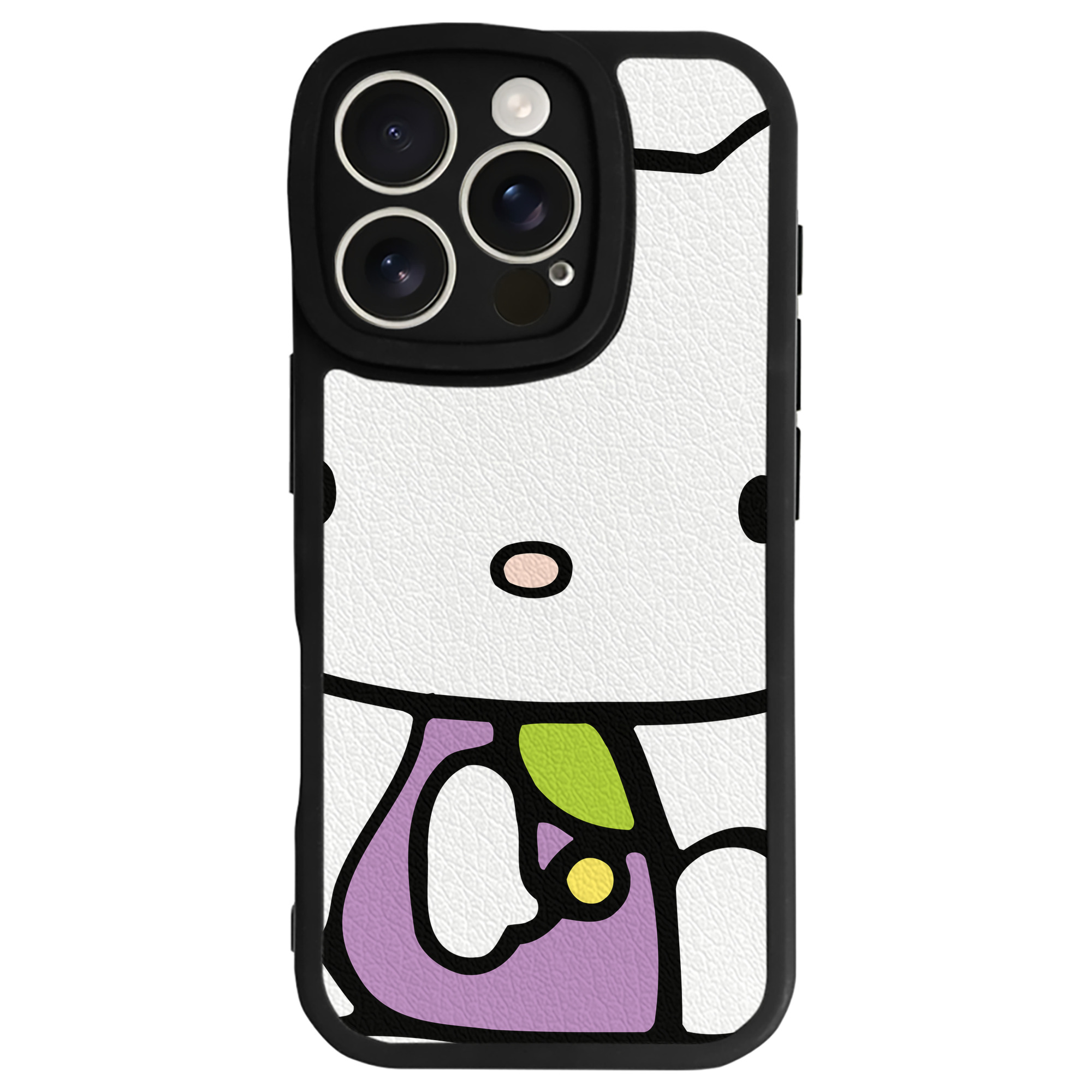 （画像用） Hello Kitty ハローキティ 【iPhone 16シリーズ対応】シリコンスマホケース（レザー調） 材質：シリコン